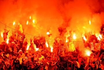 Ultras del Fenerbahce, peligrosos hasta para su propio club. Incendiaron el estadio en 2010 tras perder la liga turca y volcaron toda su ira contra el jugador español  Dani Güiza. Sus eternos enemigos son los hinchas del Galatasaray.