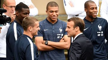 Macron con la selección.
