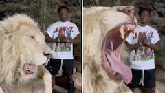 Real Madrid’s Aurelien Tchouameni, aka “the French Lion”, is spending his injured time away with his “best boy Leo”, posting this video to social media.