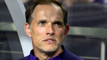 LAS VEGAS, NEVADA - JULY 16: Manager Thomas Tuchel of Chelsea looks on prior to his team's preseason friendly match against Club Am�rica at Allegiant Stadium on July 16, 2022 in Las Vegas, Nevada. Chelsea defeated Club Am�rica 2-1.   Ethan Miller/Getty Images/AFP
== FOR NEWSPAPERS, INTERNET, TELCOS & TELEVISION USE ONLY ==