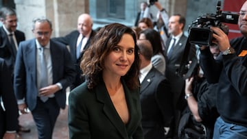 La presidenta de la Comunidad de Madrid, Isabel Díaz Ayuso, durante un encuentro con los presidentes de los parlamentos regionales de 13 comunidades autónomas, en la Real Casa de Correos, a 30 de enero de 2025, en Madrid (España).
30 ENERO 2025
Diego Radamés / Europa Press
30/01/2025