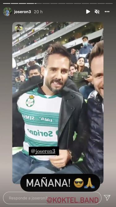 José Ron asistió al partido de Santos y compartió momentos de su viaje a Torreón