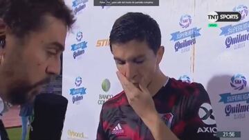 Nacho Fernández: "Por suerte fue para adentro el tiro libre"