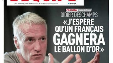 Deschamps: "Espero que un francés gane el Balón de Oro"