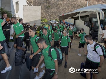 La llegada del Betis a territorio mexicano, en imágenes