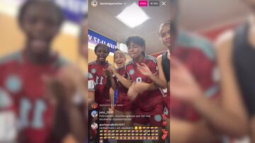 Colombia vence a Nigeria y clasifican a. la final. No podia faltar la celebración en el camerino.