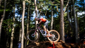 Martin Vidaurre performs at UCI XCO World Cup in Araxa, Brazil on April 12, 2025 // Fabio Piva / Red Bull Content Pool // SI202504120585 // Usage for editorial use only //