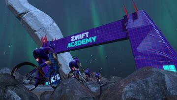 Imagen de una competición de la Zwift Academy.