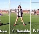 Esta chica se hizo viral por imitar a Pogba, Messi, CR7 y Neymar