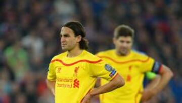 Markovic, en un partido con el Liverpool.