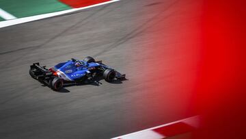 Alonso con el Alpine en Austin.