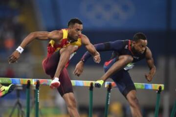  El atleta español Orlando Ortega logró la medalla de plata en la prueba de 110 m vallas 