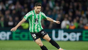 Alex Moreno of Real Betis in action during the Copa del Rey match between Real Betis and Rayo Vallecano at Benito Villamarin stadium on March 3, 2022, in Sevilla, Spain.
AFP7
03/03/2022 ONLY FOR USE IN SPAIN