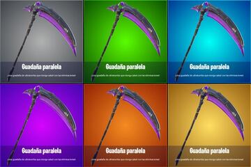 Todas las rarezas de Guadaña Paralela de la Temporada 8 de Fortnite