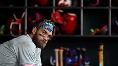 SAN FRANCISCO, CALIFORNIA - MAY 28: Bryce Harper #3 of the Philadelphia Phillies sits in the dugout during their game against the San Francisco Giants at Oracle Park on May 28, 2024 in San Francisco, California.   Ezra Shaw/Getty Images/AFP (Photo by EZRA SHAW / GETTY IMAGES NORTH AMERICA / Getty Images via AFP)