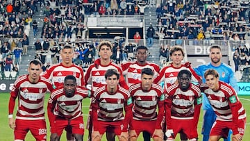 Once del Granada en Burgos con Manu Lama como capitán,