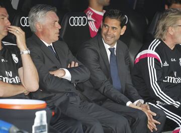 Hierro sat alongside Ancelotti in the 2014-15 season