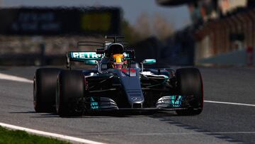 Lewis Hamilton, piloto de Mercedes AMG F1, en Montmel&oacute;.
