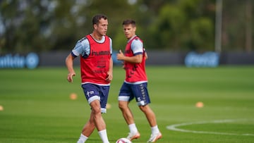 Javier Manquillo durante un entrenamiento.