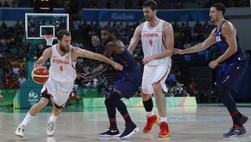 Sergio Rodr&iacute;guez, Kyrie Irving, Pau Gasol y Klay Thompson durante los &uacute;ltimos Juegos Ol&iacute;mpicos de R&iacute;o.