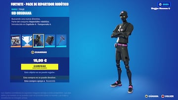 fortnite pack salvar el mundo repartidor robotico nueva skin sid obsidiana