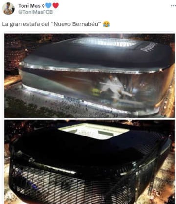 Los memes de la Champions no tienen piedad con las obras del Bernabéu ni con el Atleti 