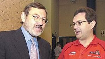 <b>EN CÁDIZ. </b>Lissavetzky, con el seleccionador, Mario Pesquera.