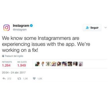 Instagram sufre su primera caida mundial