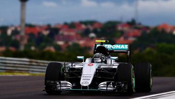 El Mercedes de Rosberg, en Hungaroring.