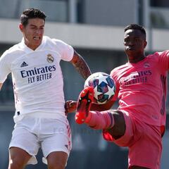 James, presente en partido de preparación del Real Madrid