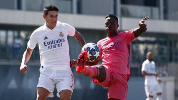 James, presente en partido de preparación del Real Madrid