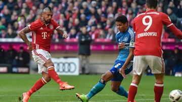 Así fue el golazo con que Vidal abrió la cuenta ante Hamburgo