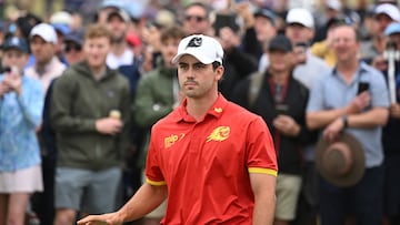 MELBOURNE (Australia), 06/12/2025.- Josele Ballester of Spain reacts after playing a shot on the 17th hole during round three of the Australian Open Golf tournament at the Royal Melbourne Golf Club in Melbourne,Australia, 06 December 2025. (España) EFE/EPA/JAMES ROSS NO ARCHIVING, EDITORIAL USE ONLY AUSTRALIA AND NEW ZEALAND OUT