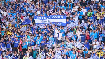 Fans o Aficion during the Semi-Final first leg match between Cruz Azul and America as part of the Liga BBVA MX, Torneo Clausura 2025 at Olimpico Universitario Stadium on May 15, 2025 in Mexico City, Mexico.