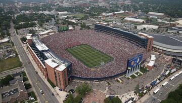 A reventar. En 2014 el Madrid batió contra el United el récord de un partido de fútbol en EEUU: 109.318 espectadores en Michigan.