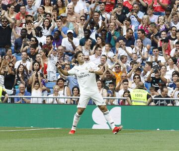 Morientes celebrando el gol 2-0