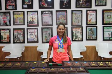 Samantha Terán, multimedallista en squash para México. En Barranquilla 2018 conquistó dos medallas, una de oro y una plata.