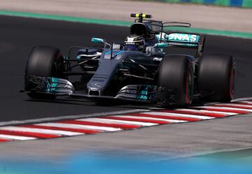 Valtteri Bottas durante la clasificación del GP de Hungría.