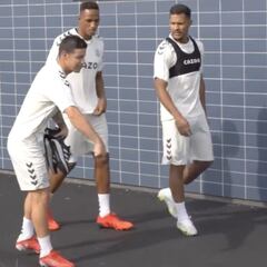 James y Mina reciben a Rondón en su primera práctica