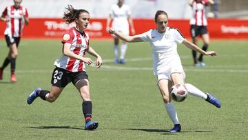 Jugadoras del Athletic y el Madrid. 