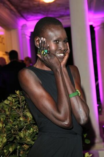 La modelo Alek Wek durante la fiesta 'De Grisogono'.