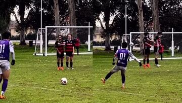 Increíble golazo de tiro libre en un torneo de barrio se hace viral en redes