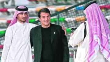 Joan Laporta, ayer en Abu Dhabi.