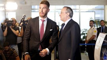 Sergio Ramos y Florentino Pérez.