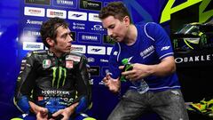 Rossi y Lorenzo en el test de Sepang.