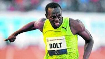 Usain Bolt, ayer en Ostrava.