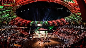 El King Abdullah, en el evento de WWE de 2018.