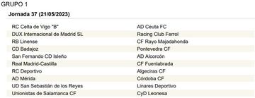 La Primera RFEF, jornada a jornada