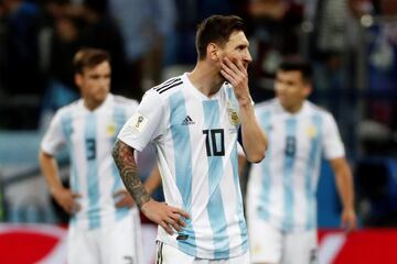 ¿Argentina, eliminada? Rostros de Messi, Maradona y la afición