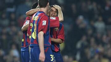 <b>BUEN PARTIDO</B>. Riquelme marcó uno de los seis goles del Barcelona y se confirma como uno de los futbolistas en alza en la plantilla barcelonista.